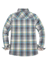 Women's Sherpa Lined Flannel Shirt Jacket,Button Down Flannel Shacket