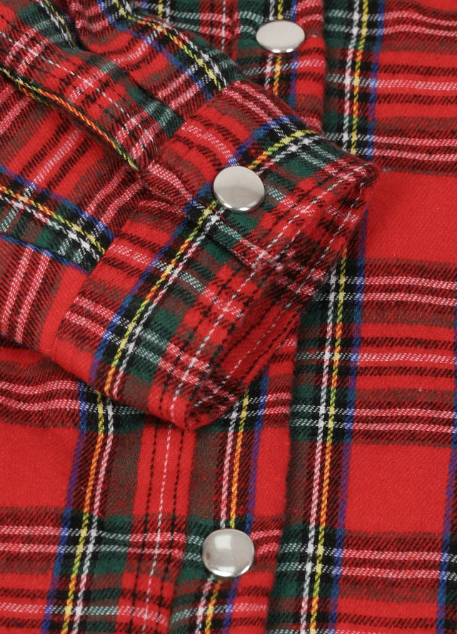 Womens Snap Plaid Flannel Jacket, Sherpa-Lined Shacket