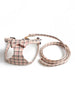 Dog‘s Bow-Knot Plaid Harness Leash Set