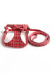 Dog‘s Bow-Knot Plaid Harness Leash Set