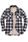 Women's Matching Family Button Up Black White Plaid Jacket