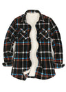 Women's Sherpa Lined Throughout Shirt Jacket Button Up Plaid Jacket