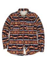 Women's Aztec Pattern Sherpa Lined Shirt Jacket