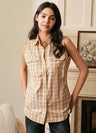 Women's Western Style Pearl Snap Vest