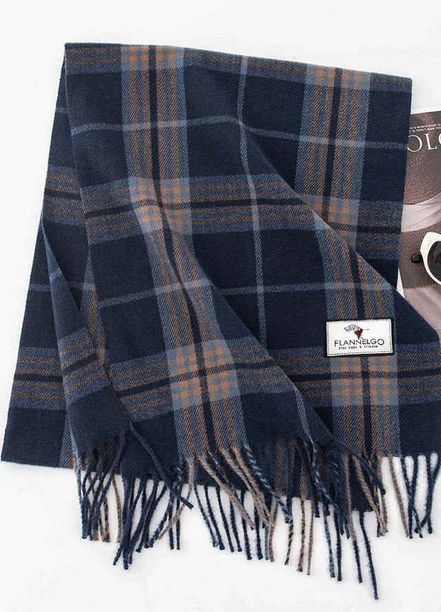 Soft Plaid Cashmere Feel Winter Scarf