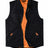 Front view of black men's soft washed outdoor vest 