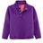 Front view of kids purple fleece pullover mountain outdoor shirt