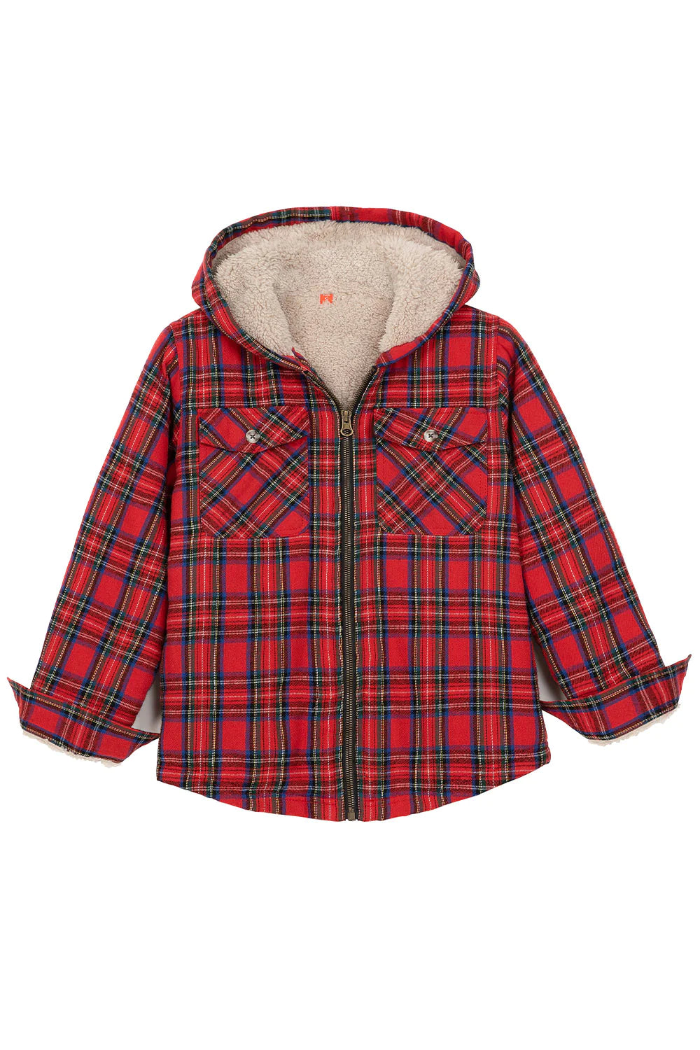 Matching Family Outfits - Boys Red Hooded Flannel Jacket – FlannelGo