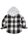 Toddler Matching Family Zip Up Black White Flannel Hoodie