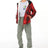 Boy in kids red black sherpa-lined hooded flannel jacket