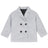 Front view of light grey boy's wool peacoat