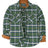 Front view of hunter green men's timberline midweight flannel shirt 