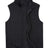 Front view of black men's sweater fleece vest 