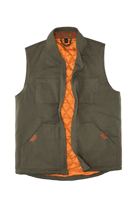 Men's Soft Washed Outdoor Vest, Quilted Lined