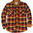 Front view of autumn leaf red men's timberline midweight flannel shirt 