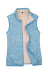 Women's Sweater Fleece Vest, Sherpa Lined