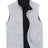 Front view of light grey men's sweater fleece vest 