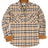 Front view of light khaki men's warm timberline midweight flannel shirt 