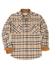 Front view of light khaki men's warm timberline midweight flannel shirt 