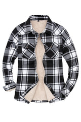Women's Matching Family Black White Plaid Flannel Shirt Jacket