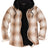  Front view of khaki men's flannel hoodie