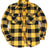 Front view of yellow black men's stalwart heavyweight flannel plaid shirt