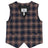 Front view of kids navy mocha dressy suit vest