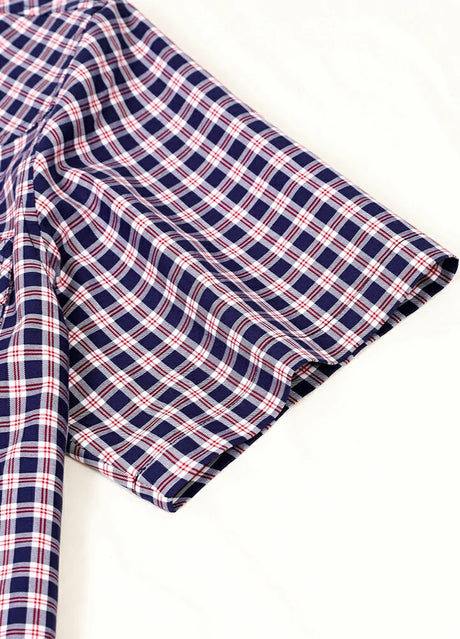 Close-up of kids navyberry short-sleeve shirt with short sleeve 