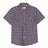 Front view of kids navyberry short-sleeve western shirt