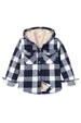 Front view of boys cozy sherpa lined  jacket