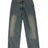 Front view of kids flannel lined jeans