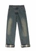 Front view of kids flannel lined jeans