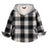 Front view of kids arctic storm sherpa lined flannel jacket