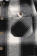 Toddler Matching Family Black White Plaid Flannel Shirt