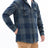 Men in a ink green men's warm heavyweight flannel hoodie