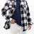 Men in a black white men's brushed heavyweight flannel hoodie