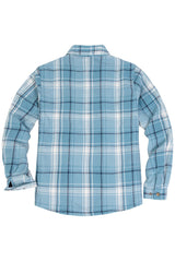 Men's Snap Front Flannel Shirt Jacket, Sherpa-Lined Plaid Shacket