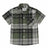 Front view of kids forest shadow short sleeve flannel shirt