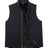 Front view of men's black arctic quilted lined canvas work vest