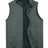 Front view of dark grey men's sweater fleece vest 