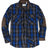 Front view of sky slate men's rugged ridge flannel shirt 