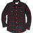 Front view of green christmas men's plaid long sleeve western shirt