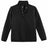 Front view of black men's ultra soft fleece pullover outdoor shirt  