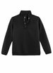 Front view of black men's ultra soft fleece pullover outdoor shirt  