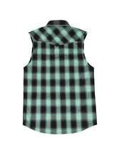 Men's Western Outdoor Plaid Vest, Snap Pearl