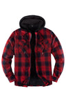 Men's Matching Family Red Plaid Zip Up Hooded Jacket