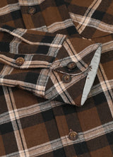 Men's Wildlife Adventure Flannel Plaid Hooded Shirt