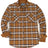 Front view of baked clay men's timberline midweight flannel shirt 