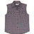 Front view of men's crimson storm flannel cotton plaid vest