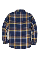 Men's Snap Front Flannel Shirt Jacket, Sherpa-Lined Plaid Shacket